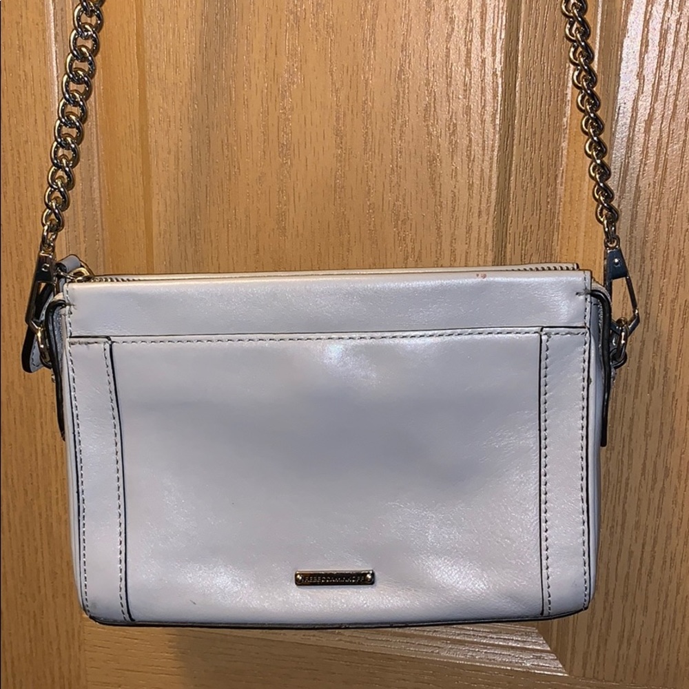 Leather Crossbody Bag with Chain Strap